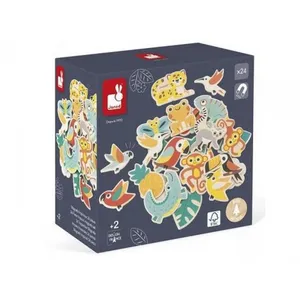 Comparateur de prix : Juratoys-Janod Magnets tropicaux en bois Tropik (24 pièces)