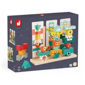 Comparateur de prix : Janod Tropik - Totem en bois Jeu d'empilage éducatif Jungle Enfants