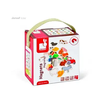 Magnets en bois - JANOD - Ferme - 24 pièces pas cher