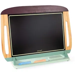 Juratoys Ardoise de table en bois Janod - Double-face pour craies et feutres effaçables - Dès 3 ans pas cher
