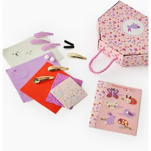 Jeu créatif Janod 6 Barrettes pailletées à créer Flower Garden
