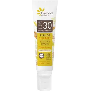 Fleurance Nature Fluide solaire bio SPF30 - Visage & corps - 100 ml pas cher