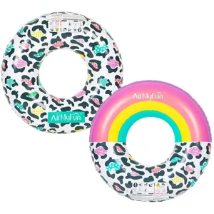 Comparateur de prix : Bouées Gonflables Ronde XXL pour Piscine & Plage - Pack Twin Donut Leo...
