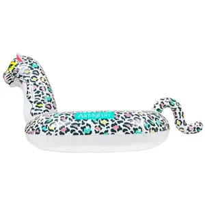 Comparateur de prix : AirMyFun Bouée Gonflable XXL Chevauchable - Léopard - 150x150x105cm
