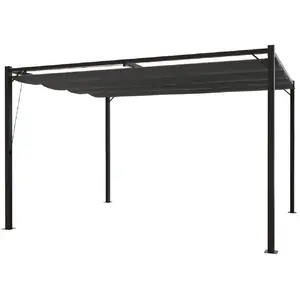 CONCEPT USINE Tusa : tonnelle autoportante 3x4m 12m2 , toile polyester griseVendu parconcept-usine