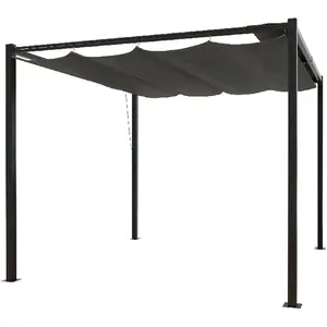 Comparateur de prix : Concept-Usine Tusa : Tonnelle Autoportante 3x3m, Toile Polyester Grise