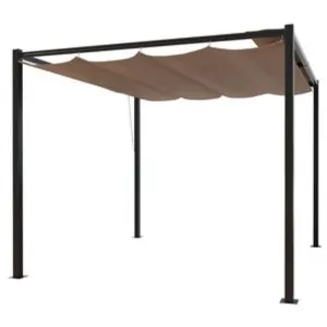 Comparateur de prix : CONCEPT USINE Tusa : tonnelle autoportante 3x3m, toile polyester taupe