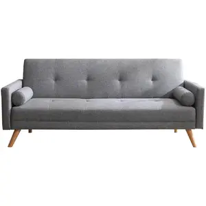 Comparateur de prix : Concept-Usine Wooden : Canapé Scandinave Convertible 3 Places Gris