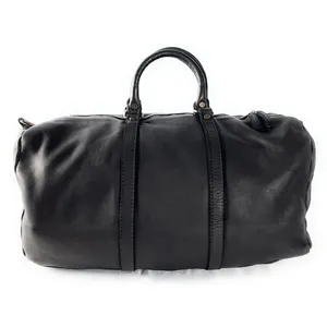 OH MY BAG Sac de voyage en cuir italien KARNAK Noir pas cher