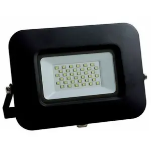EUROBRYTE LED Projecteur Lampe avec Epistar Leds 30W Noir 6000K IP65 Extra Plat