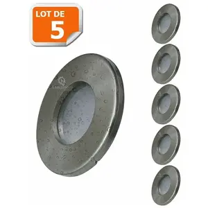 LAMPESECOENERGIE Ensemble de 5 Spots LED Encastrables Alu Brossé Etanc...Vendu parcdiscount