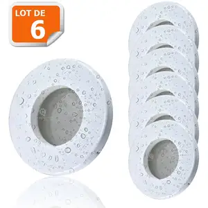 Lampesecoenergie - 6 Spots led Encastrables Blanc Etanche IP44 Pour Sa... pas cher