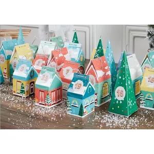 KONTARBOOR Calendrier de l’Avent personnalisable, à remplir soi-même - Le village de Noël. pas cher