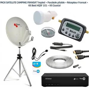 Optex PACK SATELLITE CAMPING FRANSAT Trepied + Parabole pliable + Réce... pas cher
