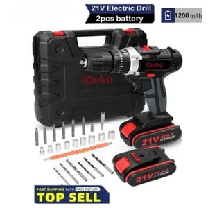 iDeko Perceuse Visseuse Sans Fil rechargeables 21V avec 2 batterie 1.2...