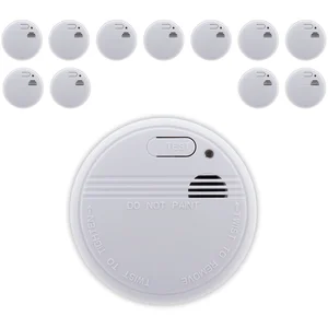 Comparateur de prix : Lot de 12 - Détecteur de fumée autonomie 3 ans - pile et accessoires -...