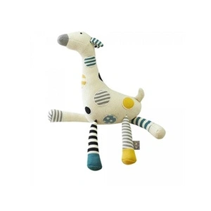 Comparateur de prix : Non communiqué Peluche en coton maille tricot - Doudou Girafe