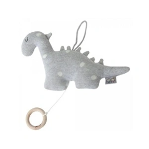Comparateur de prix : Sevira Kids Veilleuse Musicale En Tricot De Coton- Dino Gris