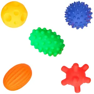 Sevira Kids Coffret de 5 balles bébé - éveil sensoriel
