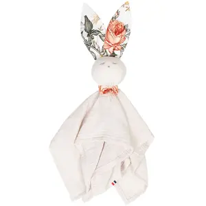 Sevira Kids Doudou Plat Lapin Néo Vintage Néo Vintage Imprimé Floral, Be pas cher