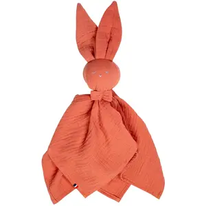 Comparateur de prix : Sevira Kids Doudou Lapin  en gaze de coton, Jeanne Terracotta  50 x 50 cm TU