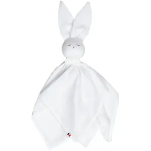 Comparateur de prix : Sevira Kids Doudou Lapin  en gaze de coton, Jeanne Blanc  50 x 50 cm TU