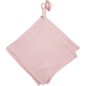 Non communiqué Sevira Kids - Doudou lange attache tétine en gaze de coton Jeanne Rose pas cher