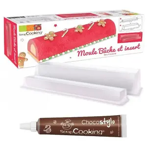 Comparateur de prix : Moule à Bûche de Noël - SCRAPCOOKING - Avec Insert - Stylo Chocolat Offert