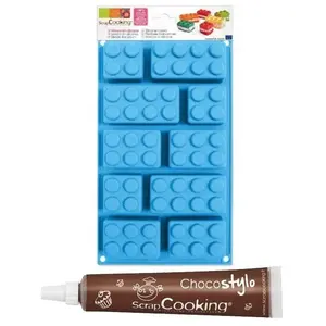 Scrapcooking Moule en silicone briques + 1 Stylo chocolat pas cher