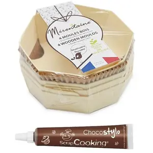 Comparateur de prix : ScrapCooking 4 Moules Ronds Bois + 8 Caissettes