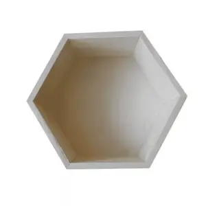 Comparateur de prix : ARTEMIO Etagère hexagone en bois 24 x 21 x 10 cm