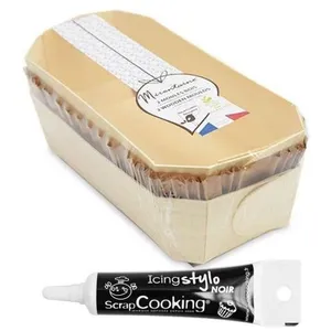 Comparateur de prix : Scrapcooking 2 moules à cake bois 24 cm + 4 caissettes de cuisson + St...