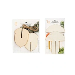 Rico Décorations de Noël en bois - 3 glands + 2 champignons pas cher