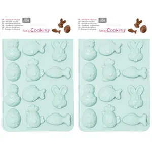 Scrapcooking 2 moules chocolats de Pâques en silicone