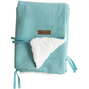 Comparateur de prix : DOMIVA Couverture Fluffy - Coton/Polyester - Idéal poussette - Nile - 75 x 100 cm