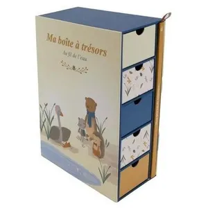 Comparateur de prix : Domiva Coffret boîte à trésors et journal de naissance Au fil de l'eau