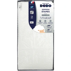 Comparateur de prix : Matelas Etapes évolutif stature enfant BLANC Mon P'tit Dodo