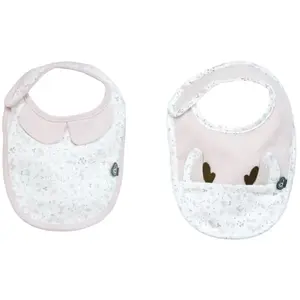 2 bavoirs lilas ROSE Domiva pas cher
