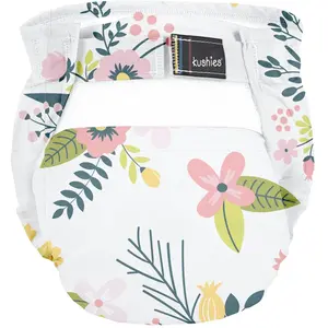 Domiva Lot DE 5 Couches Lavable Assorties 0-4 kg Fleur