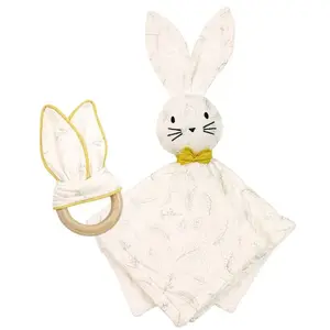 Domiva Coffret Doudou Avec Anneau De Dentition Leafy Bunny - Domiva pas cher