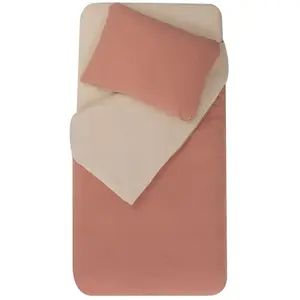 DOMIVA - Parure DE Couette 100X140 + TAIE 40x60 cm Terracotta/CaillouxVendu paramazon