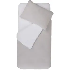 DOMIVA - Parure DE Couette 100X140 + TAIE 40x60 cm Perle/BlancVendu paramazon