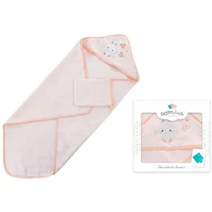 Comparateur de prix : Domiva Domiva Coffret Sortie Bain Avec Gant Lapinou - 75x75 Cm