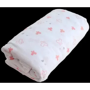 Doux Nid Drap housse imprimé Lapinou - Rose - 60 x 120 cm pas cher