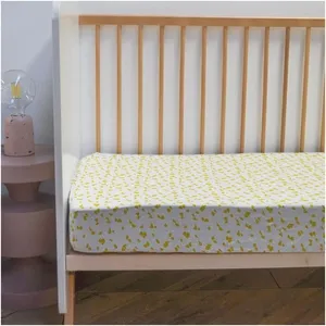 Comparateur de prix : Domiva Drap housse Jersey enfant imprimé savane Jaune 60x120 cm