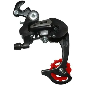 P2R Dérailleur arrière VTT Saiguan 6/7V à chape longue noir avec Patte