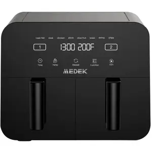 Carrefour Medek Friteuse Airfryer Medek RA910D 9L 2 bacs 1800W pas cher