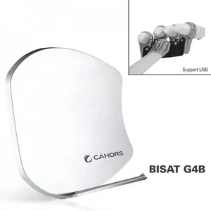 Parabole FIBRE Multisatellite - Cahors - BISAT G4B - 4 LNB - Réception 2 à 4 satellites - Antenne performante pas cher