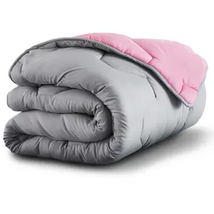 Idomya - Couette 300gsm rose/gris - 260x240 cm 260x240 cm pas cher