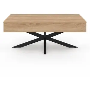 Idomya - Table basse Spider avec plateau relevable bois et pieds crois... pas cher